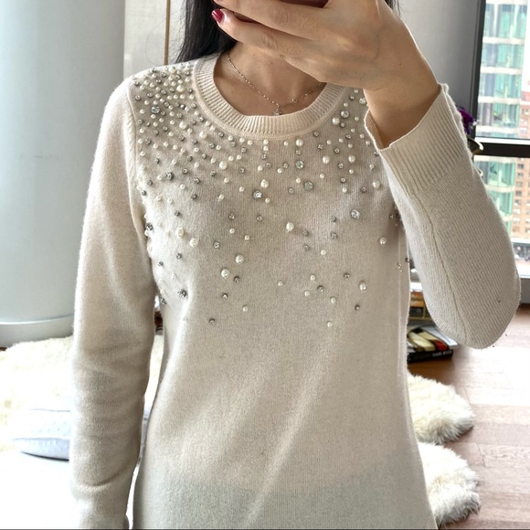 100% cashmere sweater with jewels Perfect - Picture 5 of 5